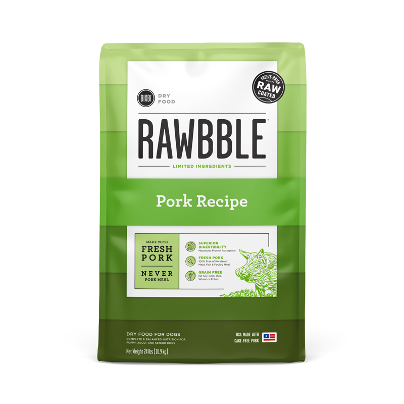Rawbble Dry Food for Dogs – Pork Recipe - Pups & Cubs Premium Pet Food
