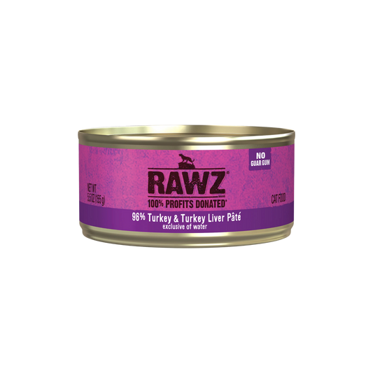 Rawz 96% Turkey & Turkey Liver Pate Cat Food