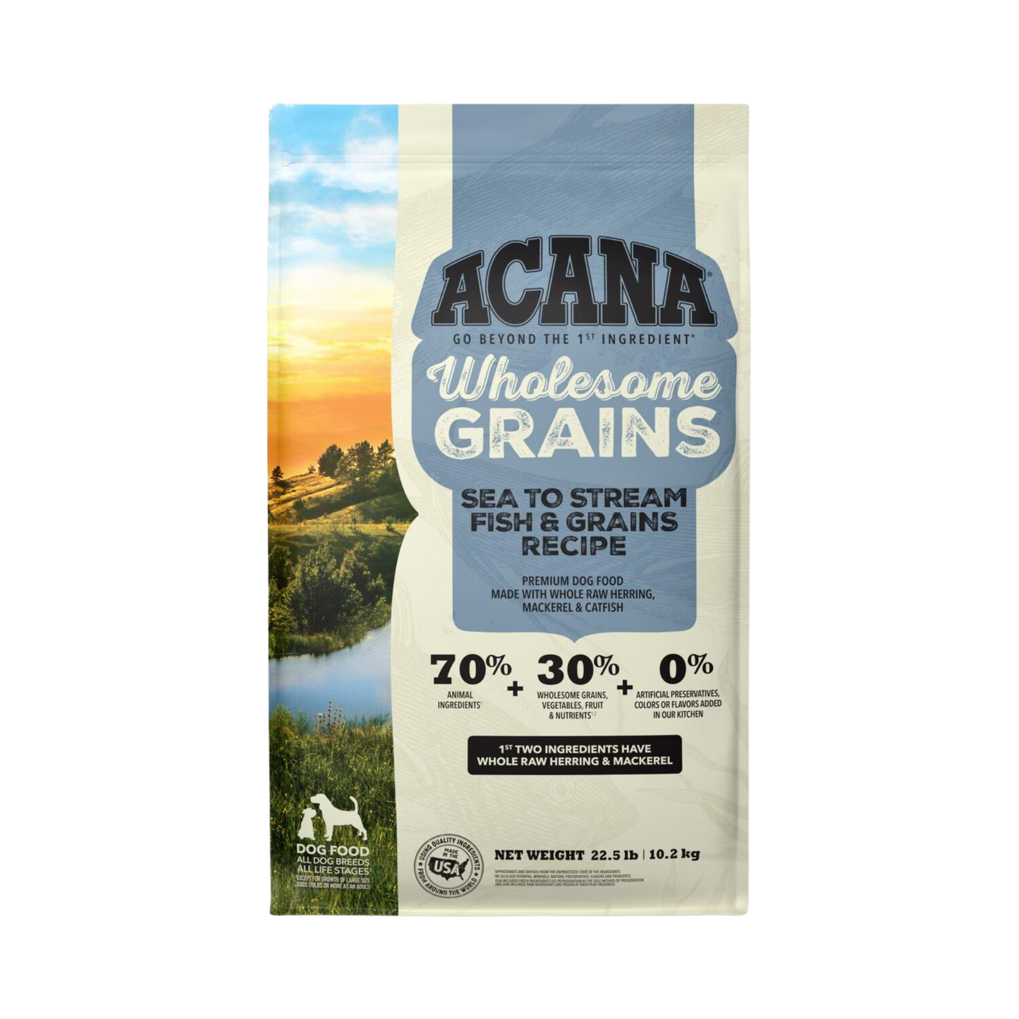 Acana Wholesome Grains, Sea to Stream Fish & Grains Recipe Dry Dog Food