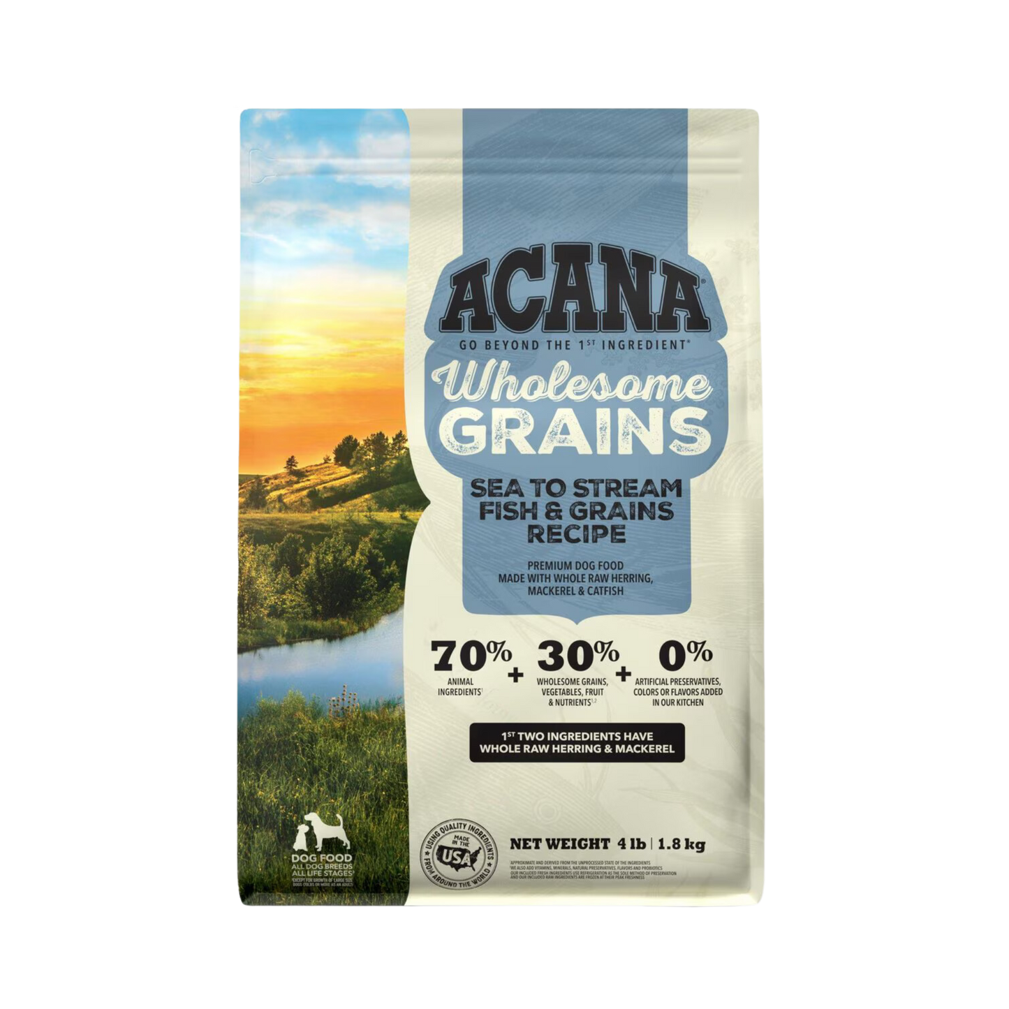 Acana Wholesome Grains, Sea to Stream Fish & Grains Recipe Dry Dog Food
