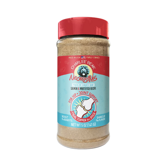 Charlee Bear Necessities Freeze-Dried Salmon & Whitefish Recipe Hip & Joint Support Grain-Free Dog Food Topper