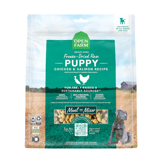Open Farm Puppy Chicken & Salmon Freeze Dried Raw Recipe