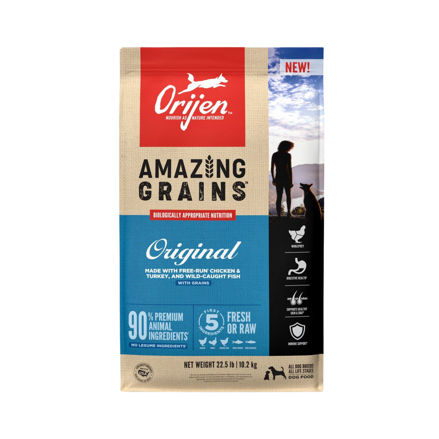 Orijen Amazing Grains Original Dry Dog Food
