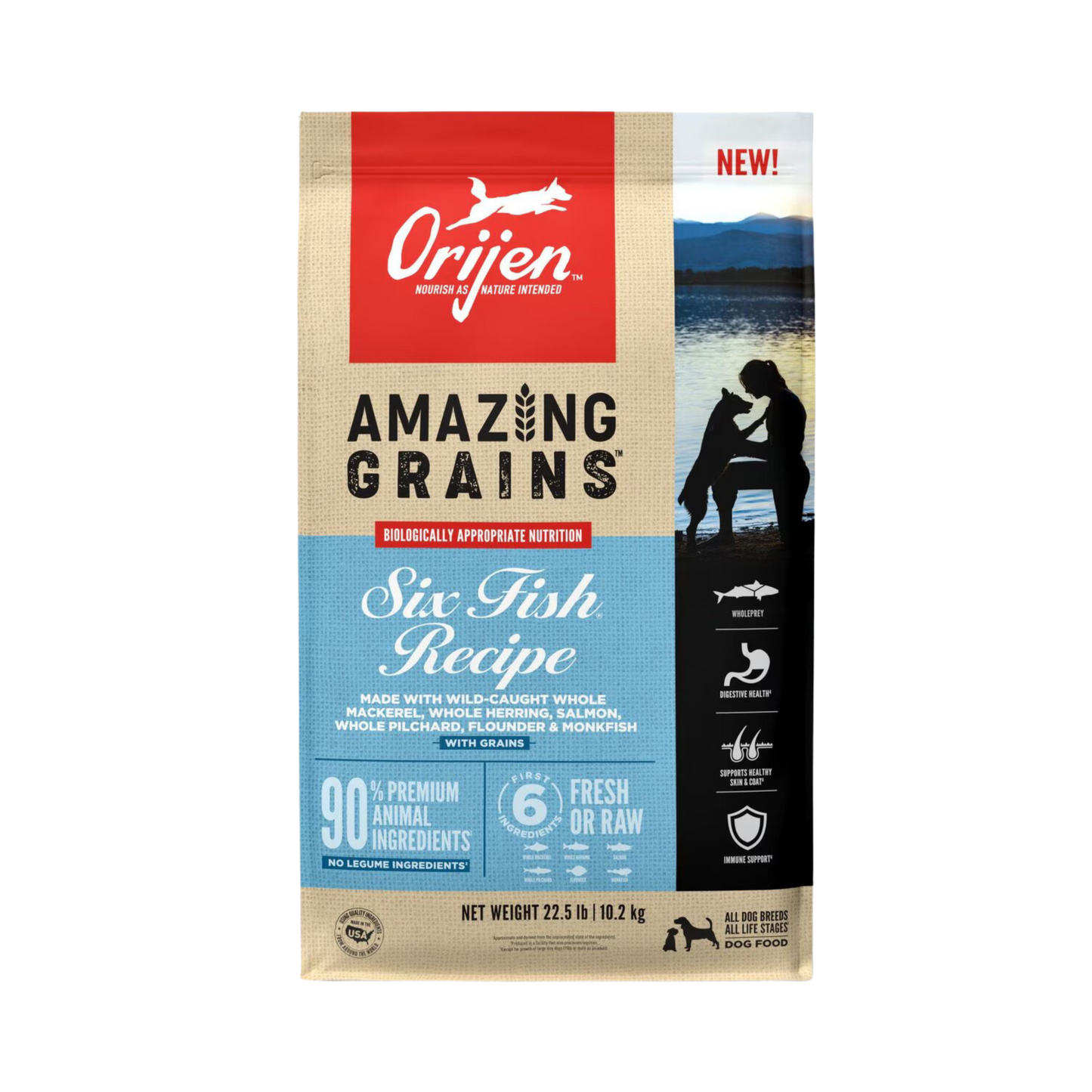 Orijen Amazing Grains Six Fish Dry Dog Food