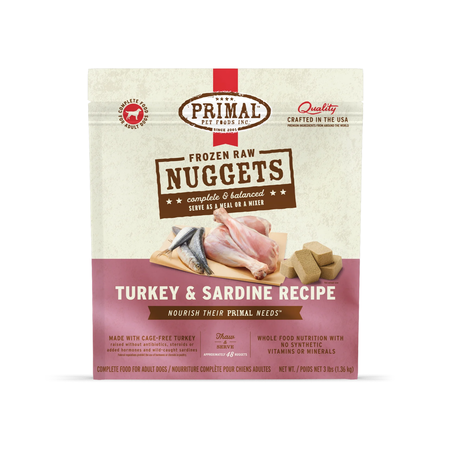 Primal Frozen Raw Nuggets Dog Food