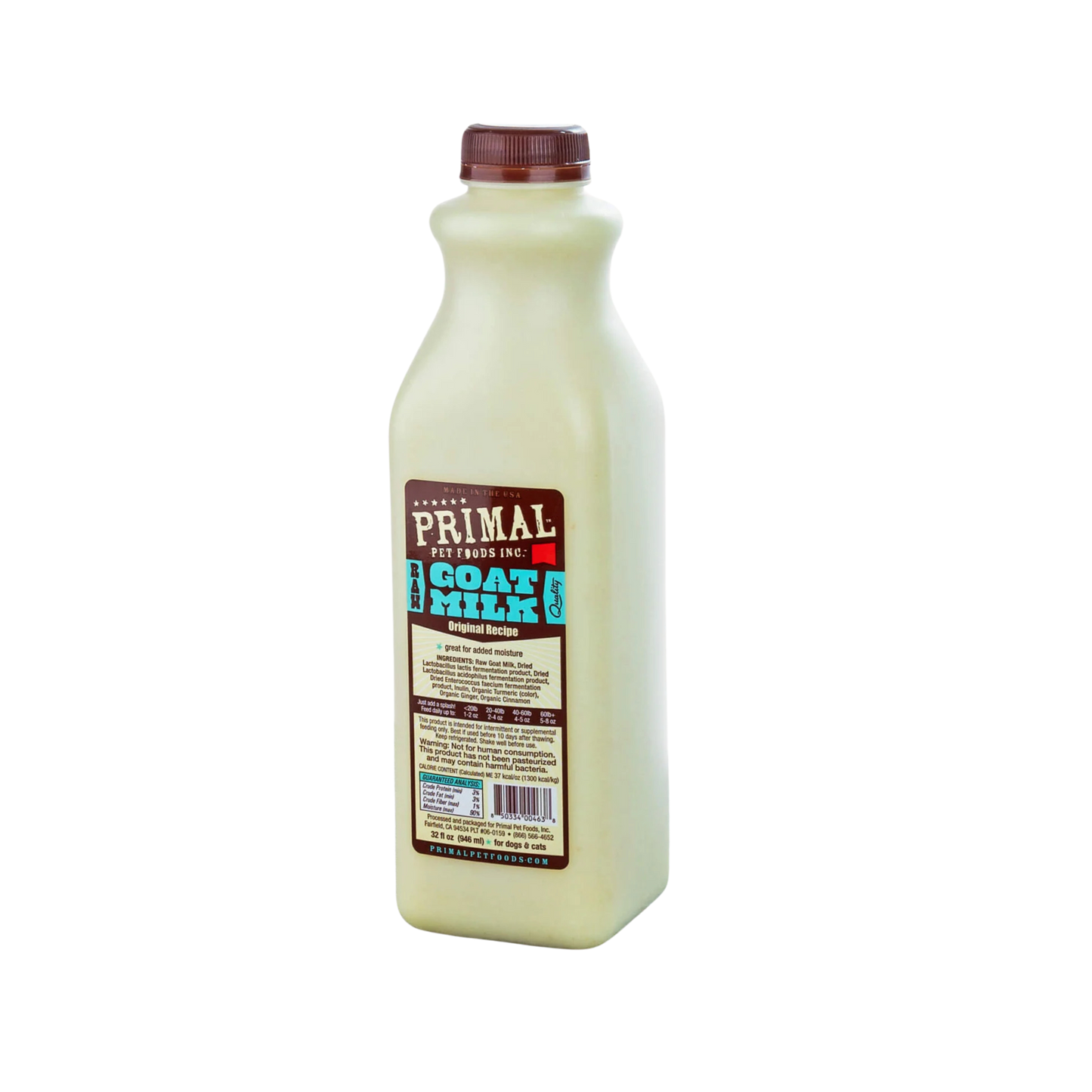 Primal Frozen Raw Goat Milk