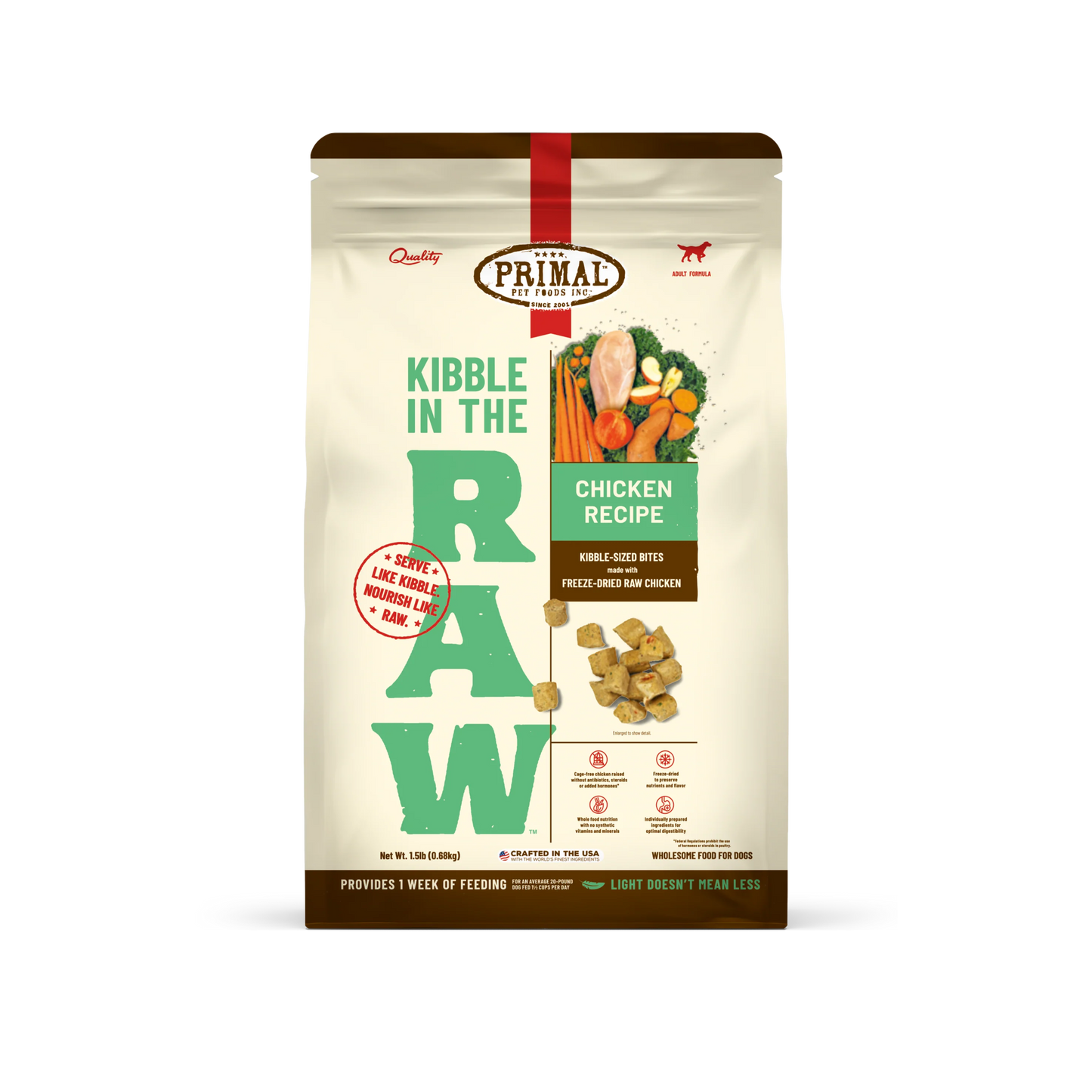 Primal Kibble in the Raw Dog Food