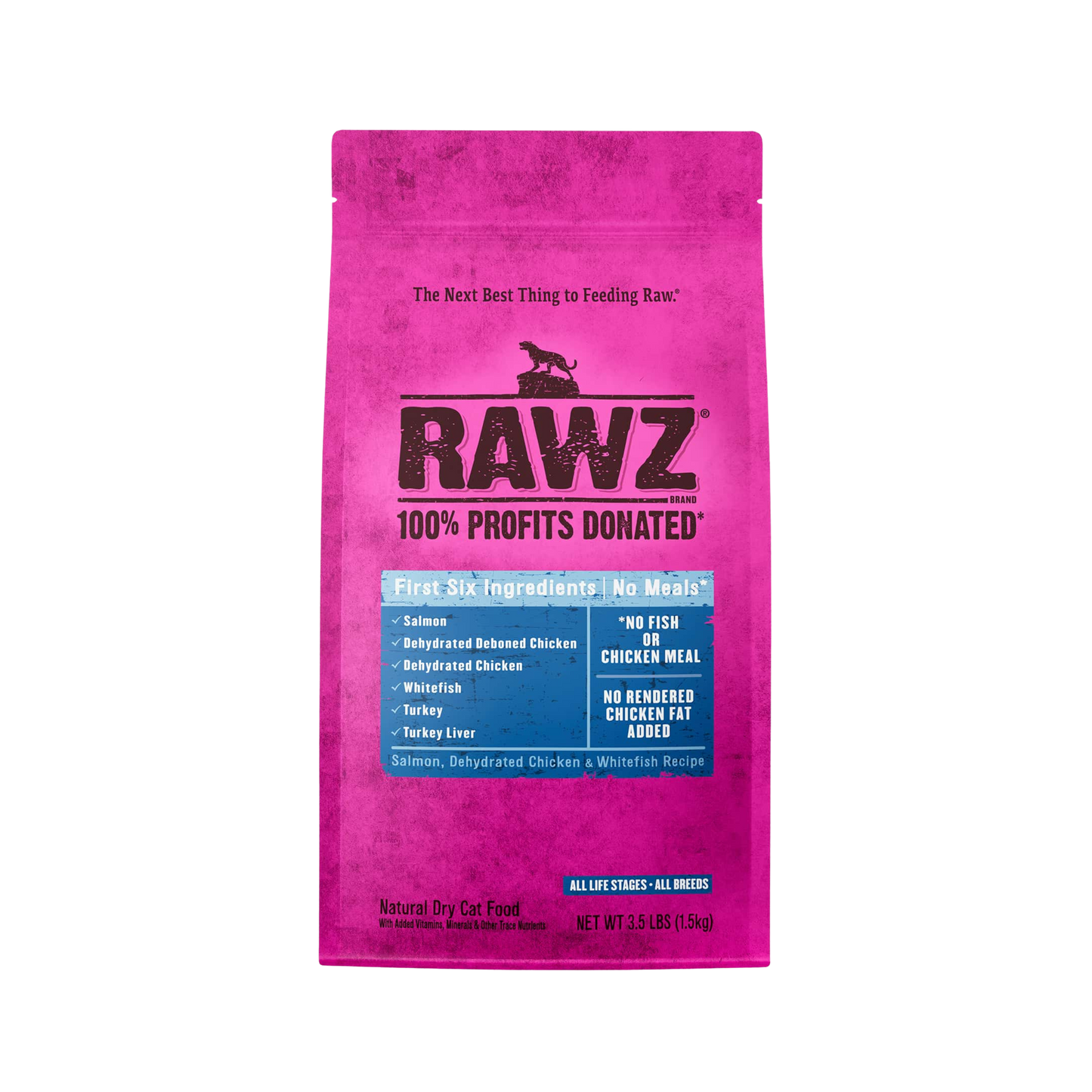 Rawz Salmon, Dehydrated Chicken & Whitefish Cat Food Recipe