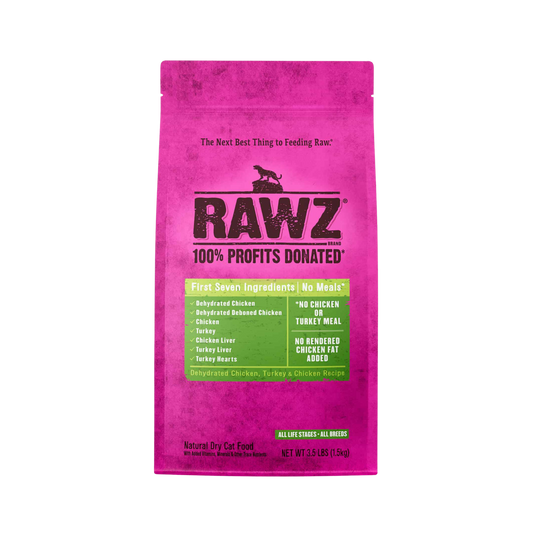 Rawz Dehydrated Chicken, Turkey & Chicken Cat Food Recipe