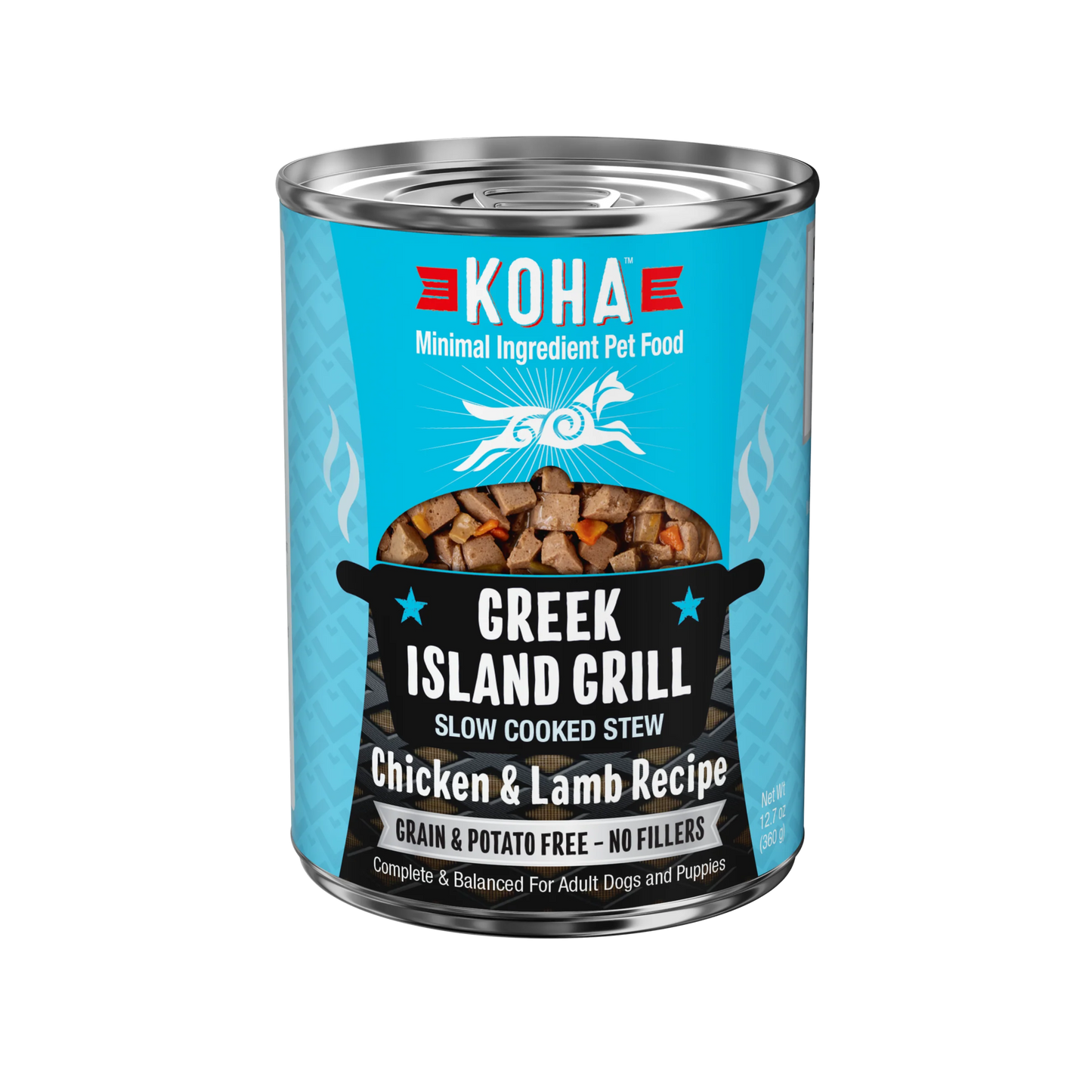 Koha Greek Island Grill Slow Cooked Stew Chicken and Lamb for Dogs