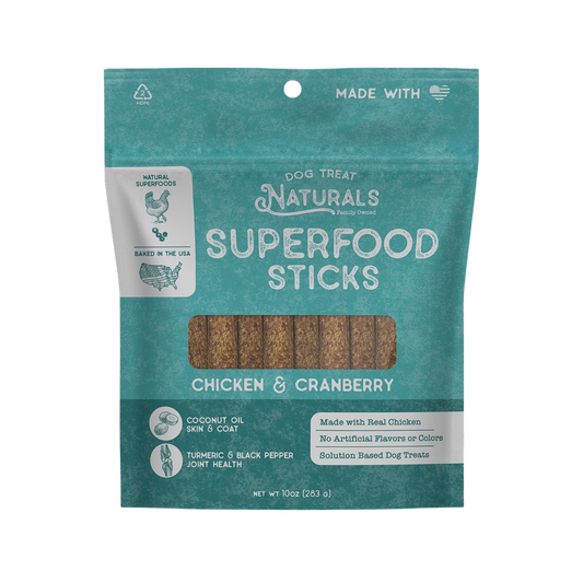 Dog Treat Naturals Chicken & Cranberry Superfood Sticks