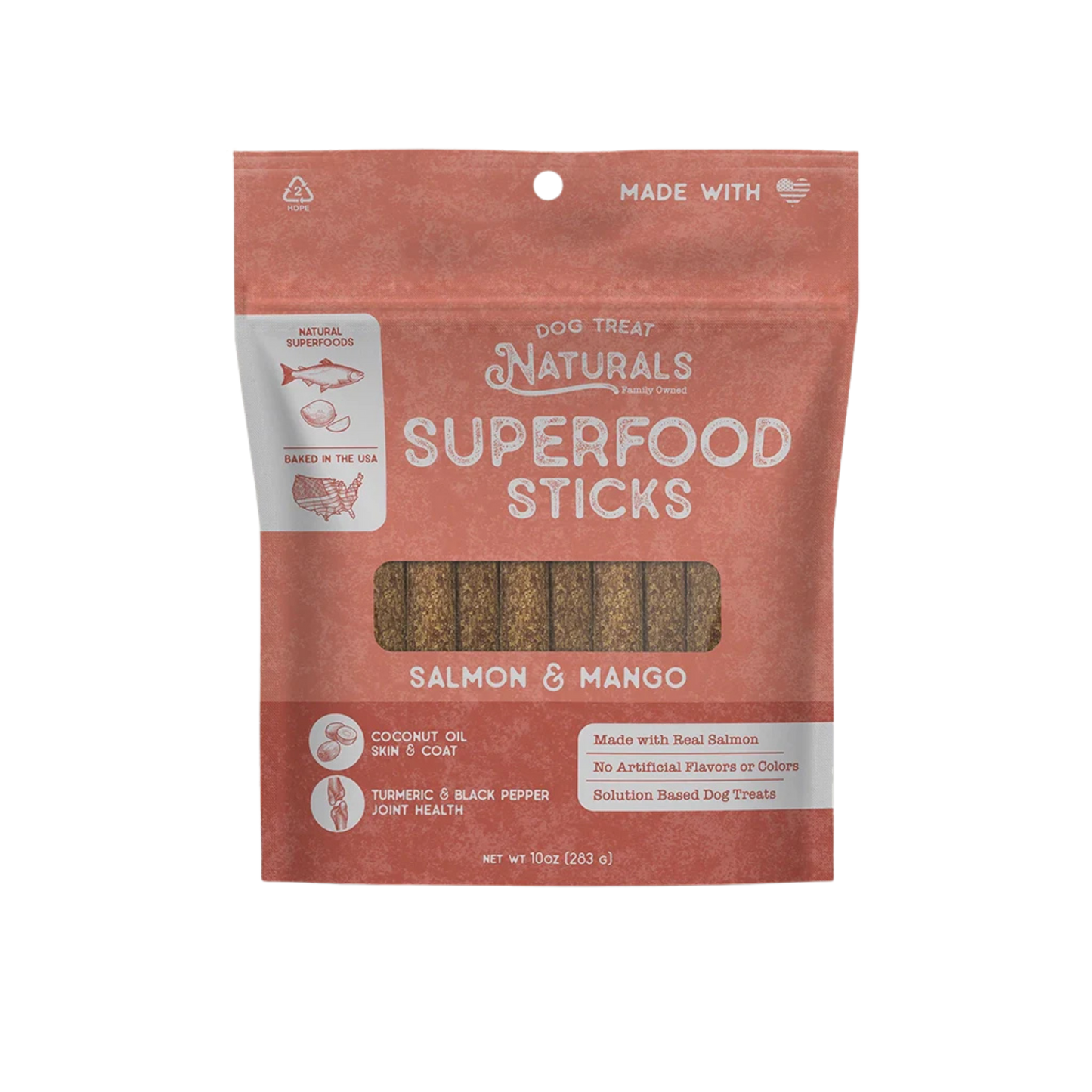 Dog Treat Naturals Salmon & Mango Superfood Sticks
