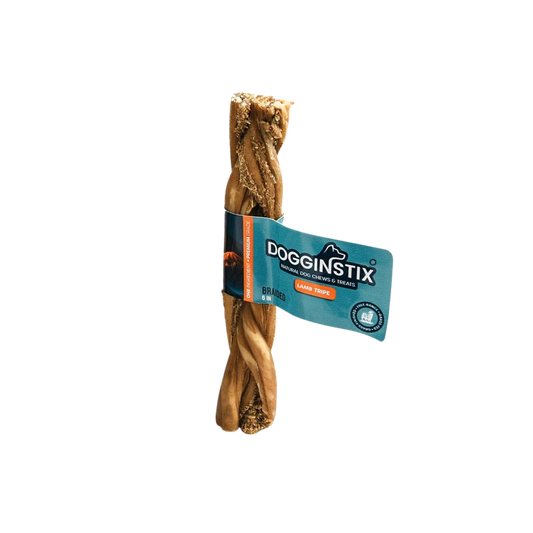 Dogginstix 6" Braided Lamb Tripe, 1ct