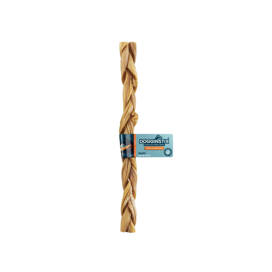 Dogginstix Braided Lamb Collagen 12" Stick
