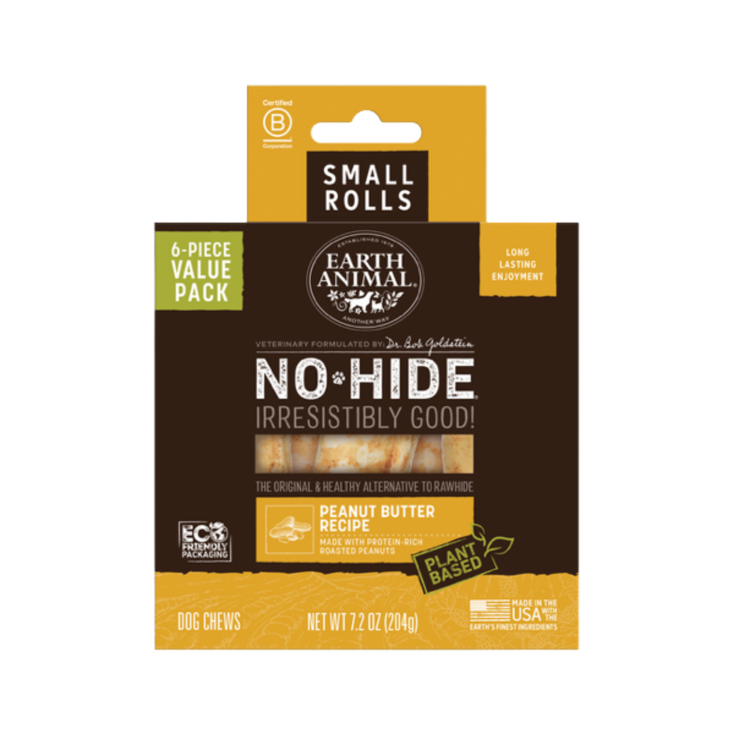 Earth Animal No-Hide Peanut Butter Rolls