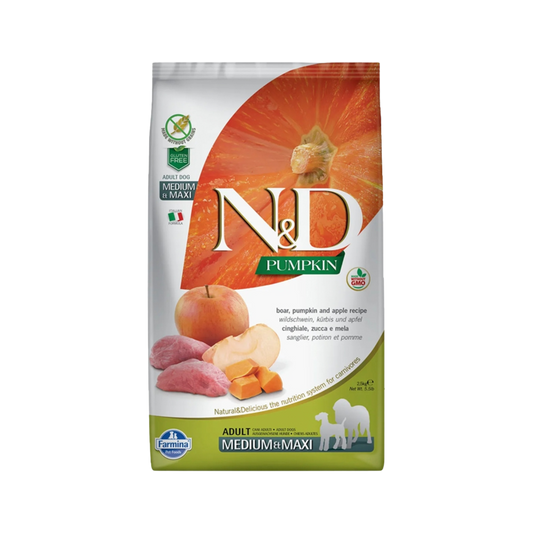 Farmina N&D Boar and Apple Grain Free Adult Medium & Maxi Dry Dog Food