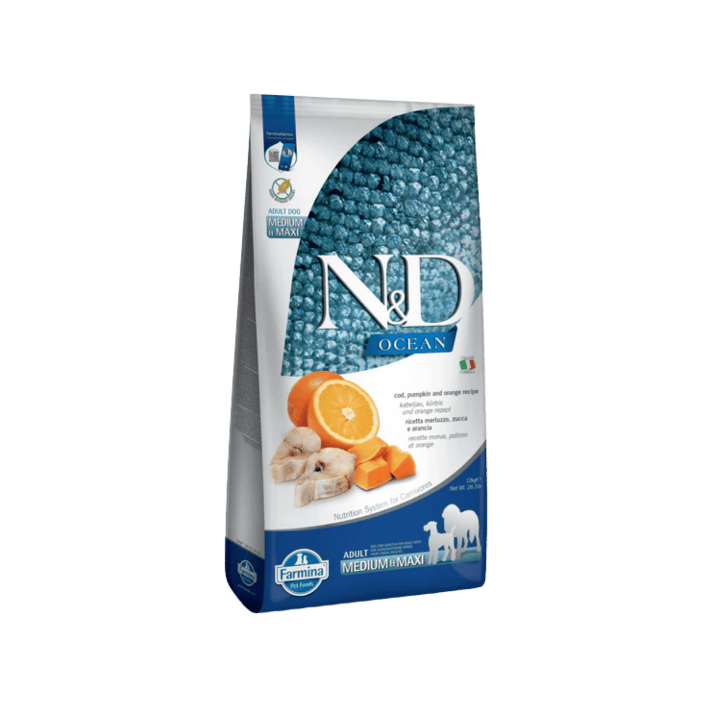 Farmina N&D Cod, Pumpkin & Orange Adult Medium & Maxi