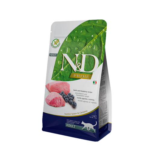 Farmina N&D Lamb & Blueberry Adult Dry Cat Food, 11lb