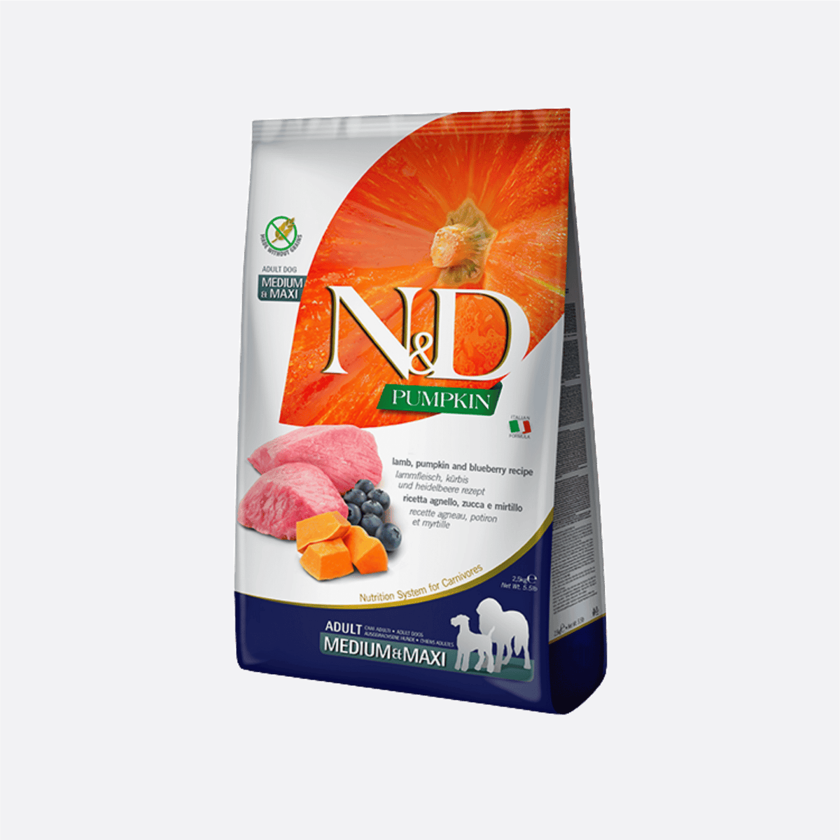 Farmina N&D Lamb & Blueberry Adult Medium & Maxi Dry Dog Food