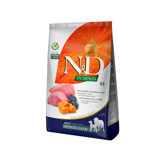 Farmina N&D Lamb & Blueberry Adult Medium & Maxi Dry Dog Food