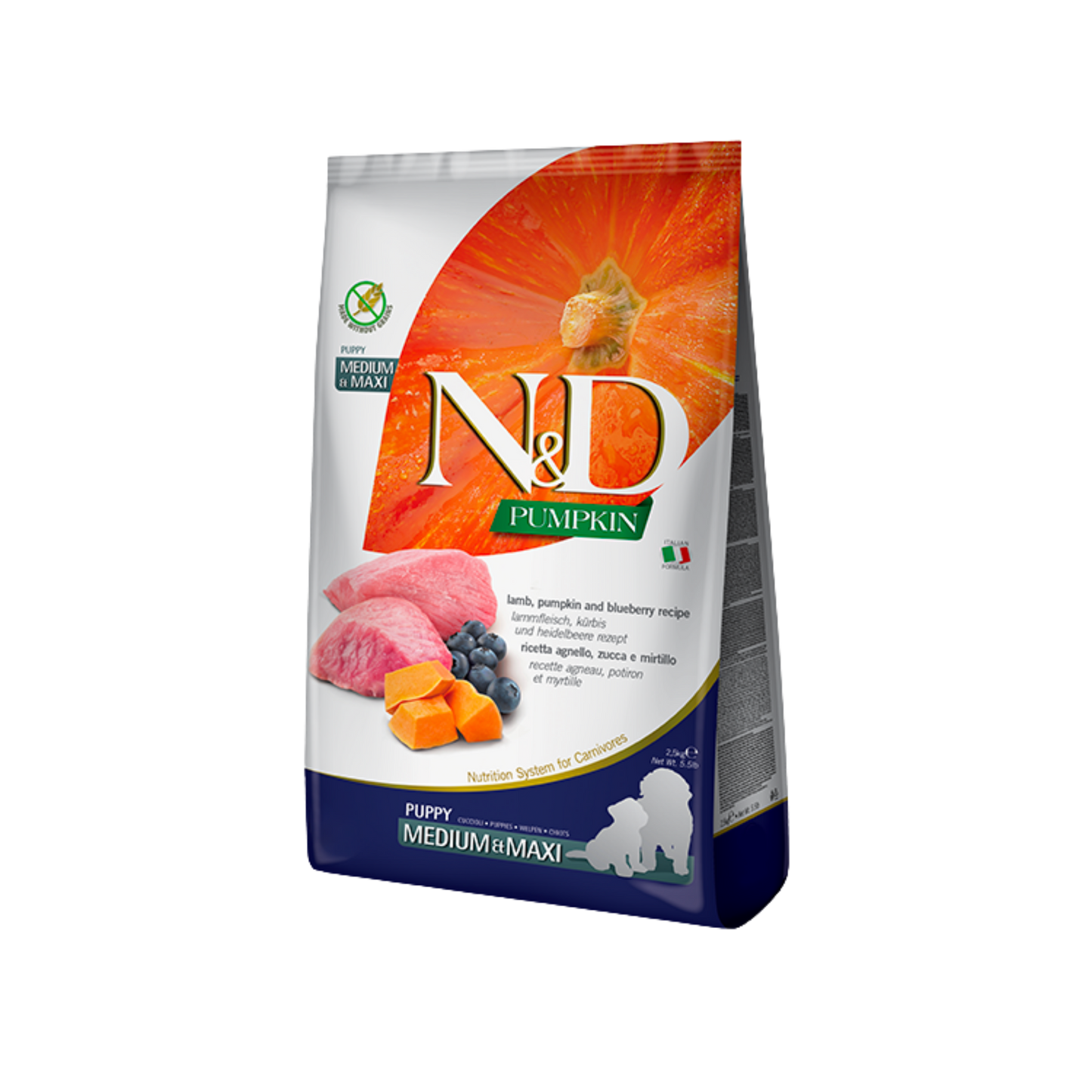 Farmina N&D Lamb & Blueberry Puppy Medium & Maxi Dry Dog Food