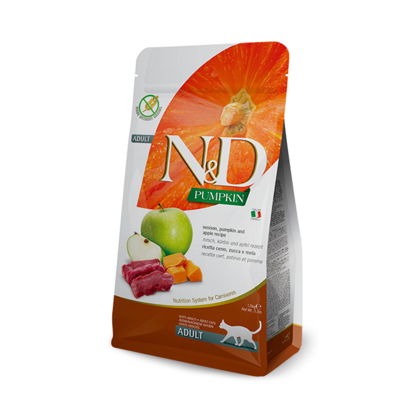 Farmina N&D Venison, Pumpkin, and Apple Dry Cat Food