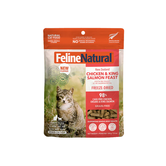 Feline Natural New Zealand Chicken & King Salmon Feast Freeze-Dried Cat Food