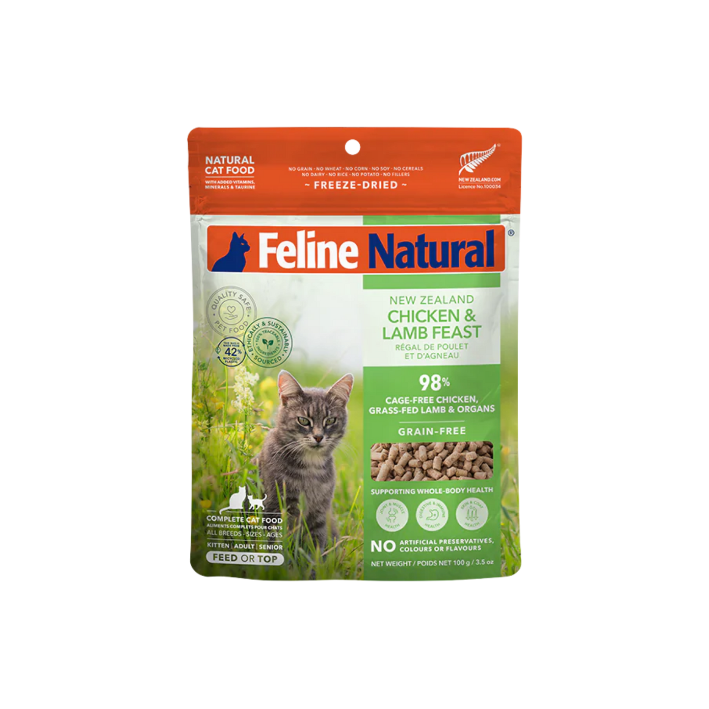 Feline Natural New Zealand Chicken & Lamb Feast Freeze-Dried Cat Food