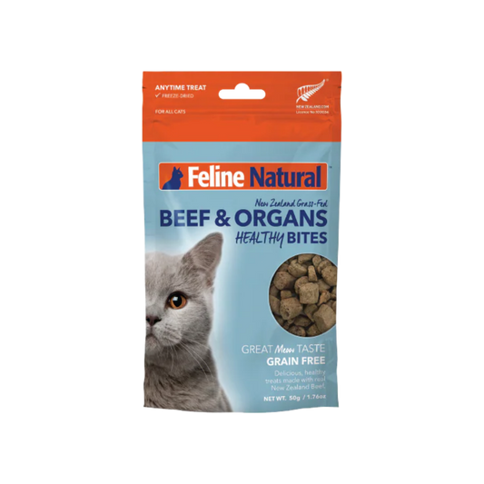 Feline Natural New Zealand Freeze-Dried Beef & Organs Healthy Bites for Cats