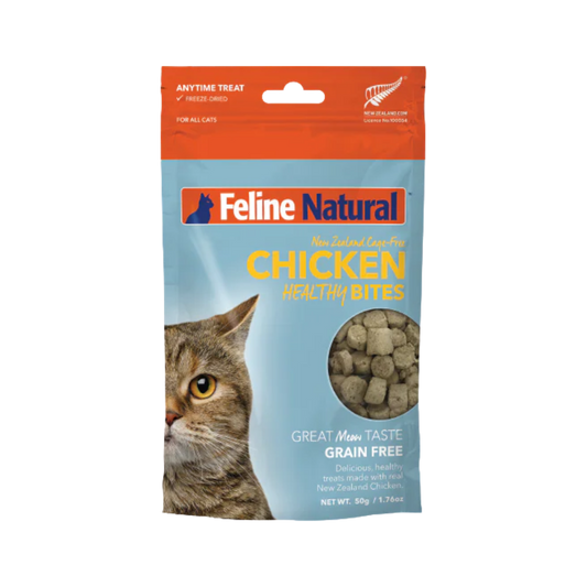 Feline Natural New Zealand Freeze-Dried Chicken Healthy Bites Cat Treats