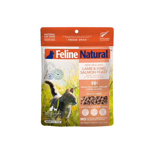 Feline Natural New Zealand Lamb & King Salmon Feast Freeze-Dried Cat Food