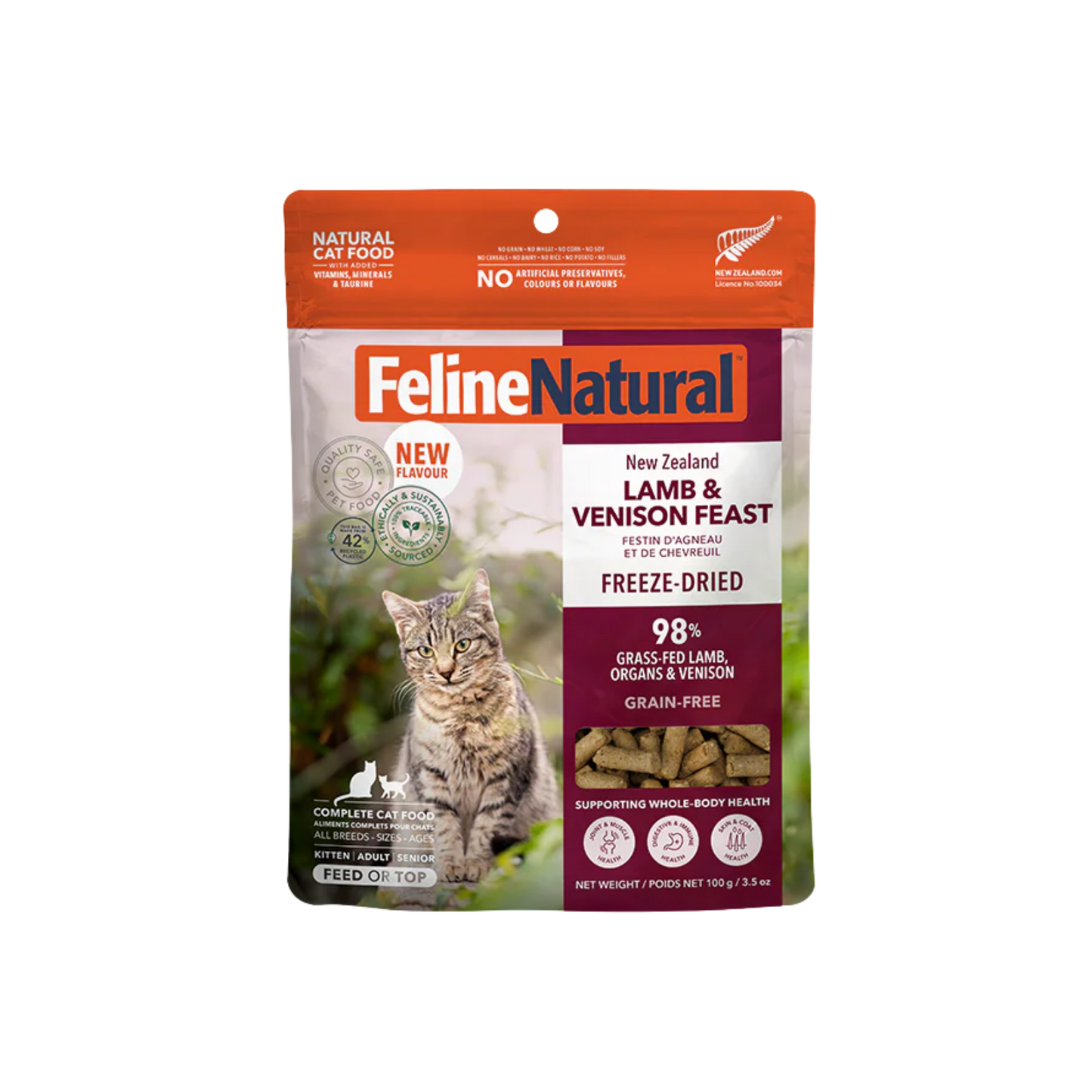 Feline Natural New Zealand Lamb & Venison Feast Freeze-Dried Cat Food