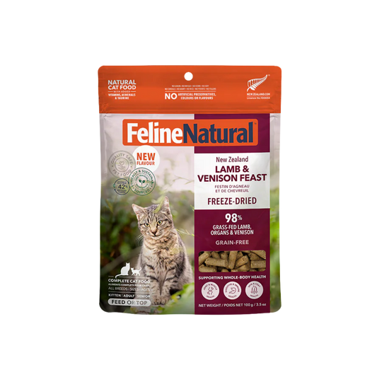 Feline Natural New Zealand Lamb & Venison Feast Freeze-Dried Cat Food