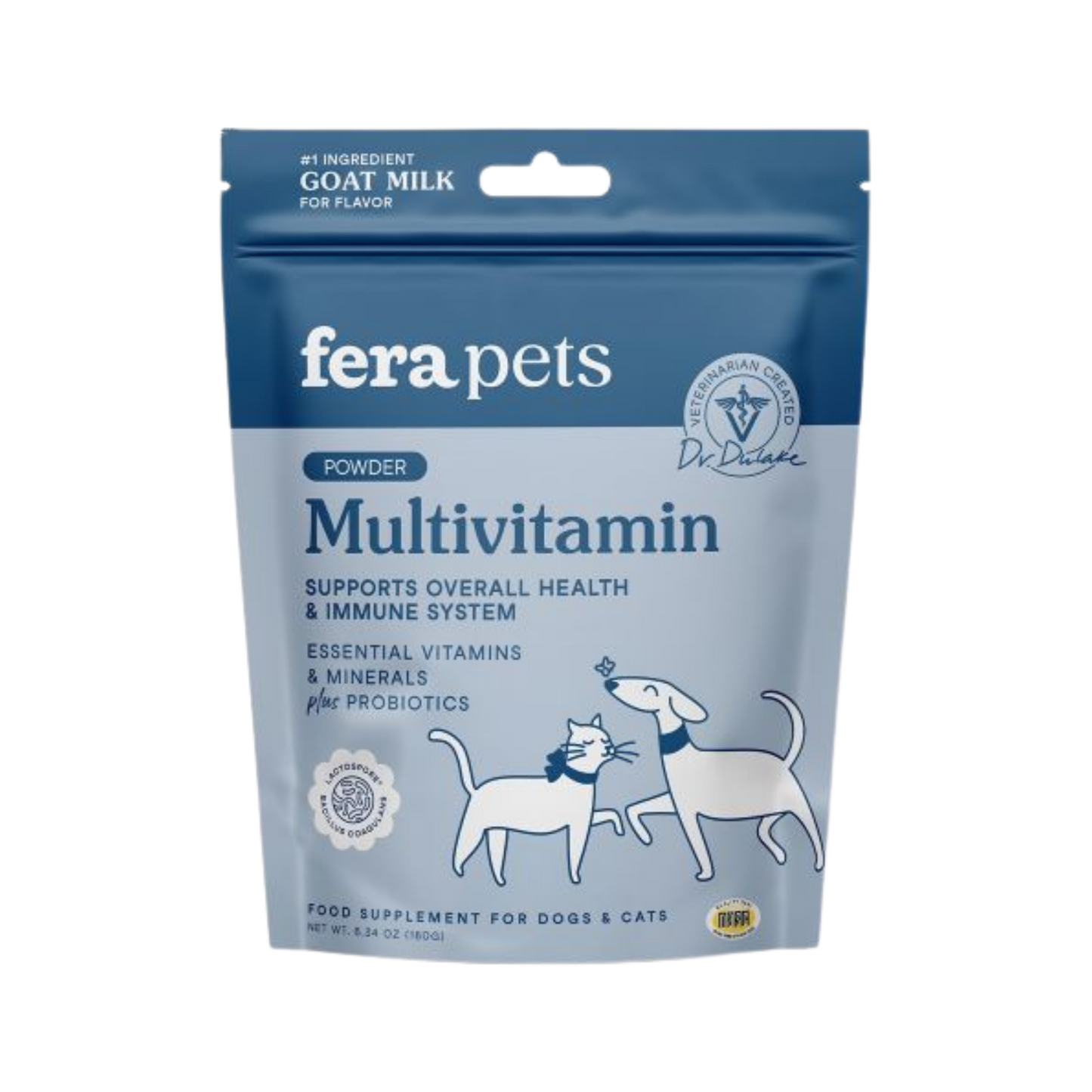 Fera Pets Multivitamin with Goat Milk Food Supplement for Dogs & Cats