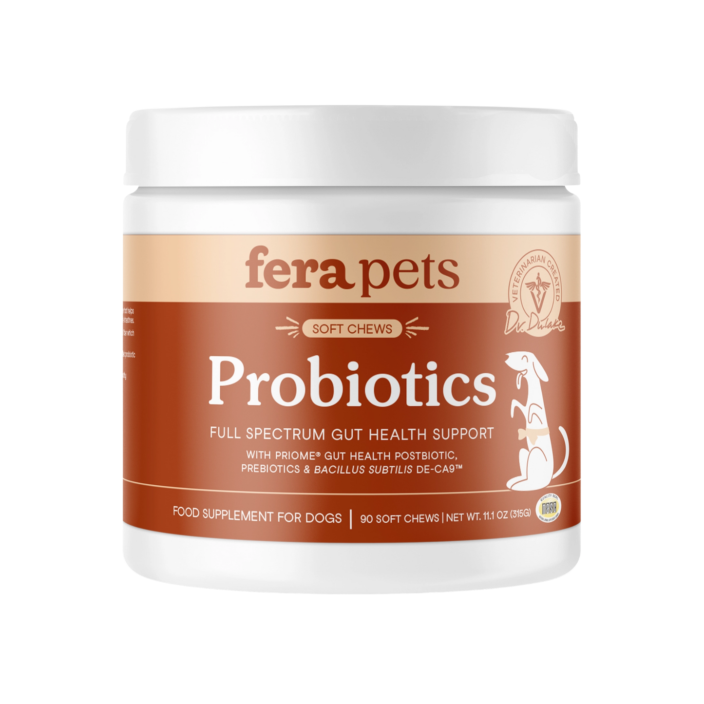 Fera Pets Probiotics Full Spectrum Gut Health Support for Dogs
