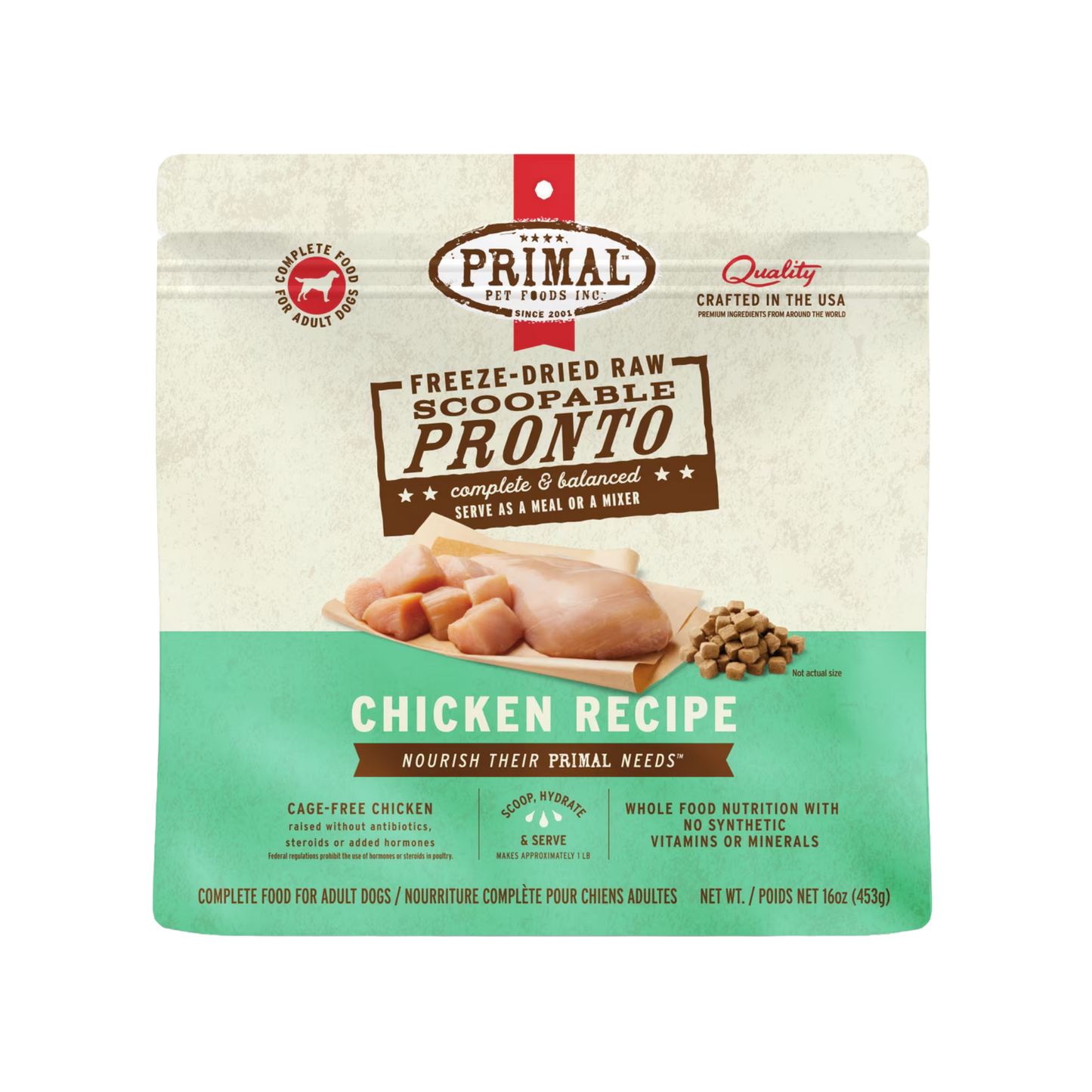 Primal Freeze-Dried Raw Scoopable Pronto Chicken Recipe Dog Food