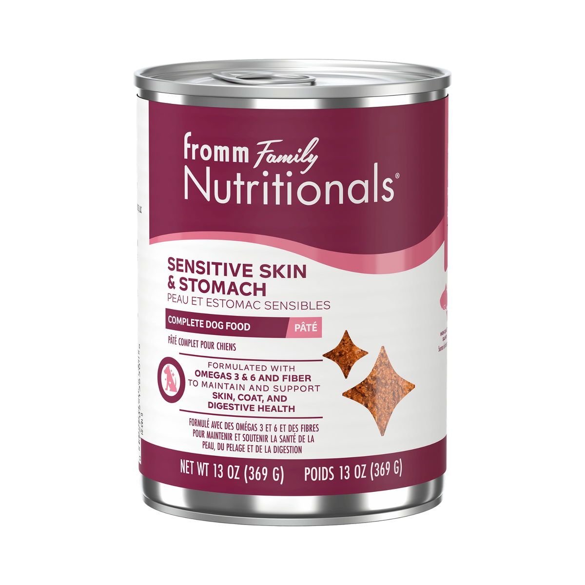 Fromm Nutritionals Sensitive Skin and Stomach Complete Dog Food Pâté, 13oz