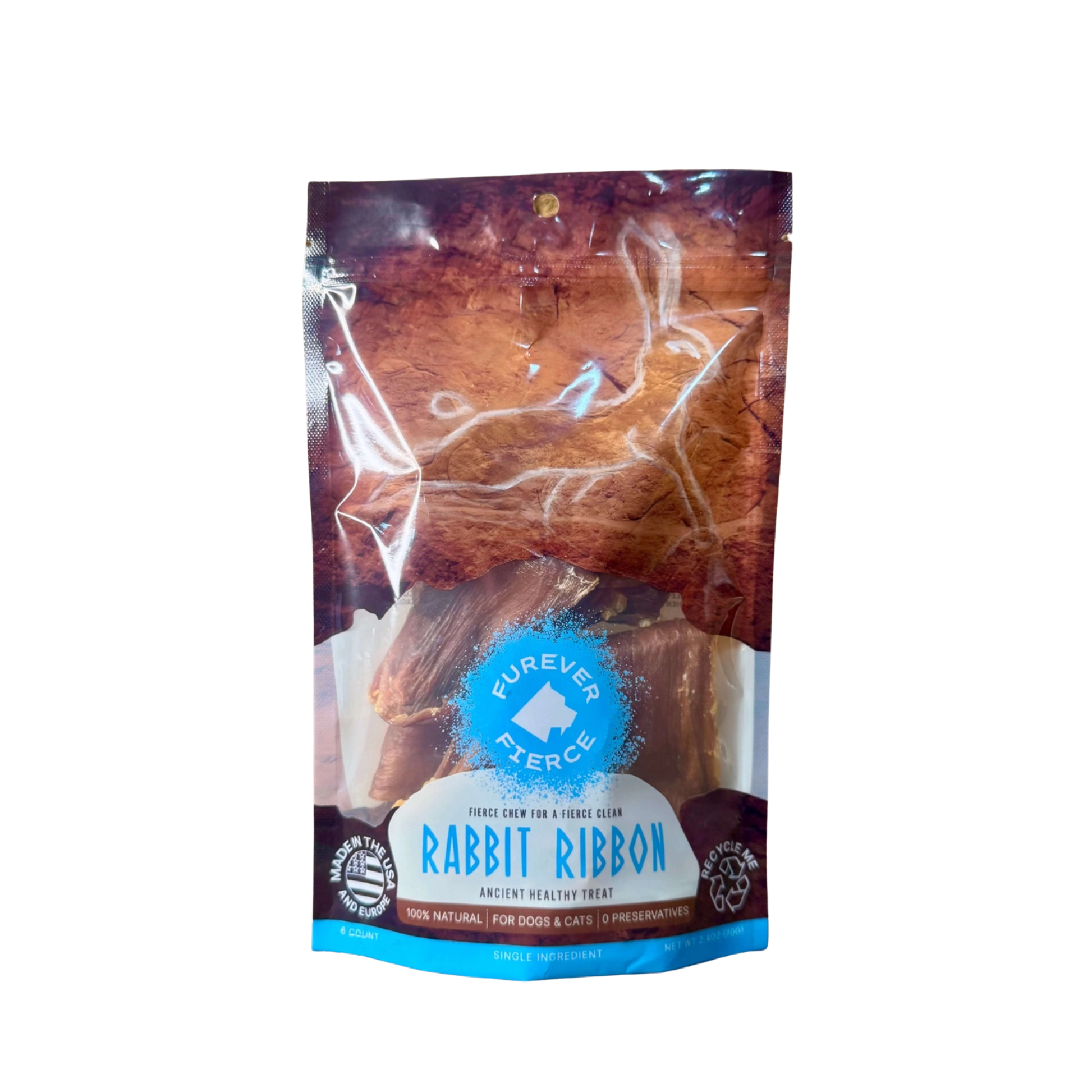 Furever Fierce Dehydrated Rabbit Ribbon – Pups & Cubs Premium Pet Food