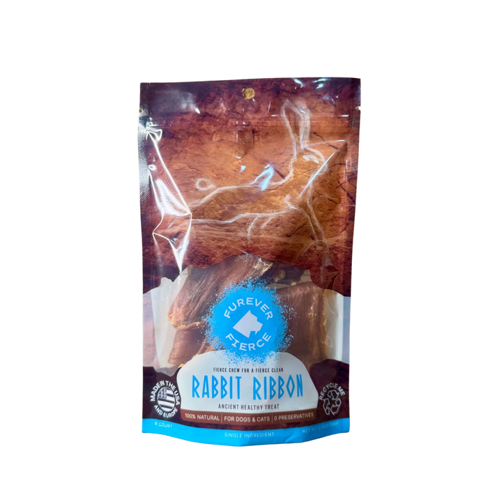 Furever Fierce Dehydrated Rabbit Ribbon – Pups & Cubs Premium Pet Food