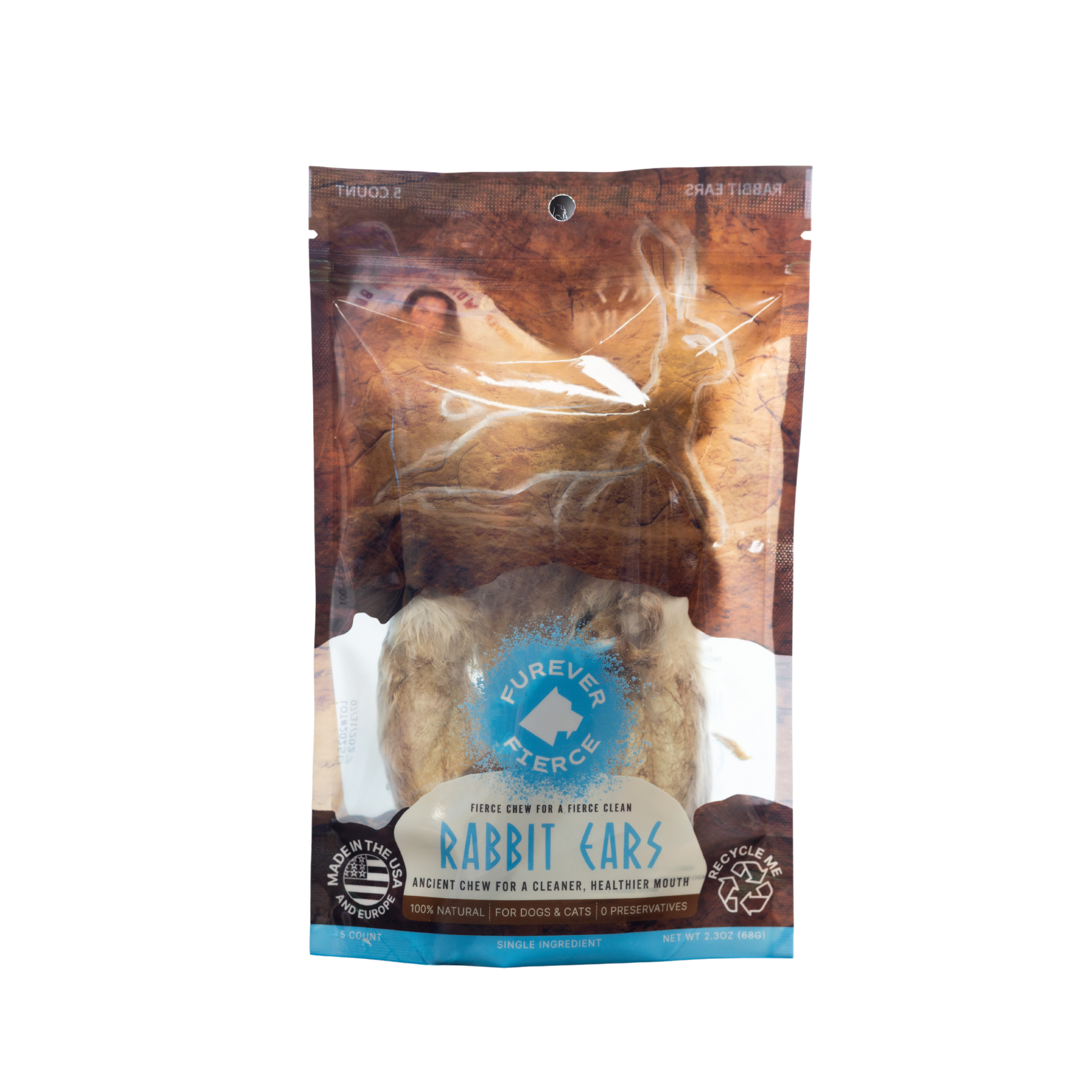Furever Fierce Dehydrated Rabbit Ears – Pups & Cubs Premium Pet Food