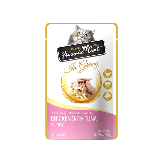 Fussie Cat Chicken with Tuna in Gravy Pouch Recipe