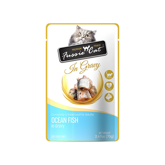 Fussie Cat Ocean Fish in Gravy Pouch Recipe for Cats