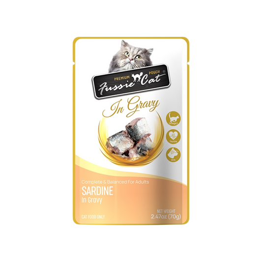 Fussie Cat Sardine in Gravy Pouch Recipe for Cats