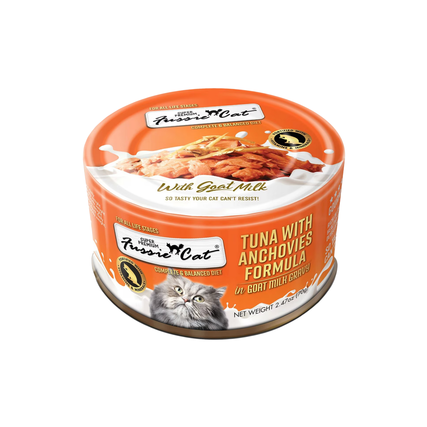 Fussie Cat Tuna with Anchovies in Goat Milk Wet Cat Food