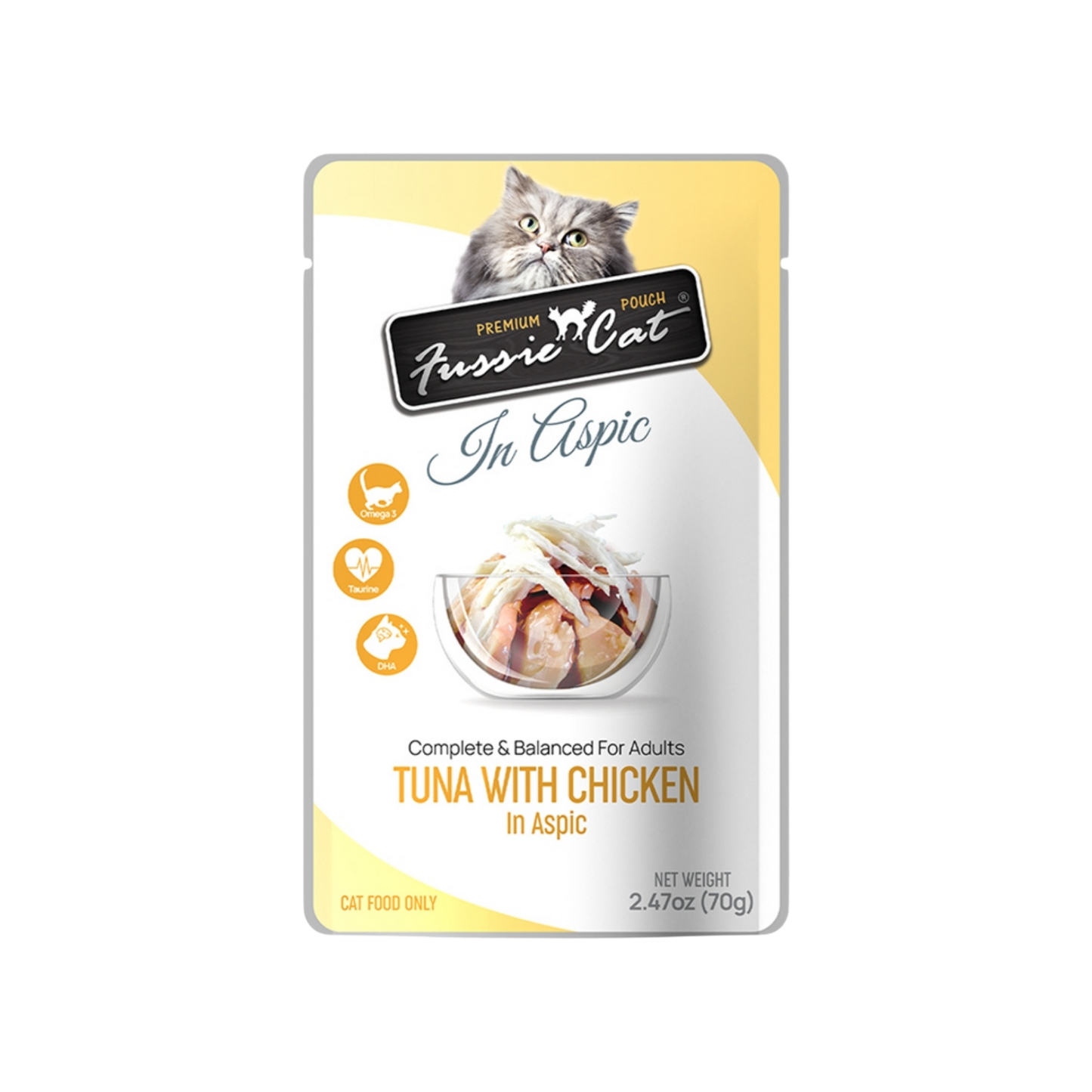 Fussie Cat Tuna with Chicken in Aspic Pouch Recipe for Cats