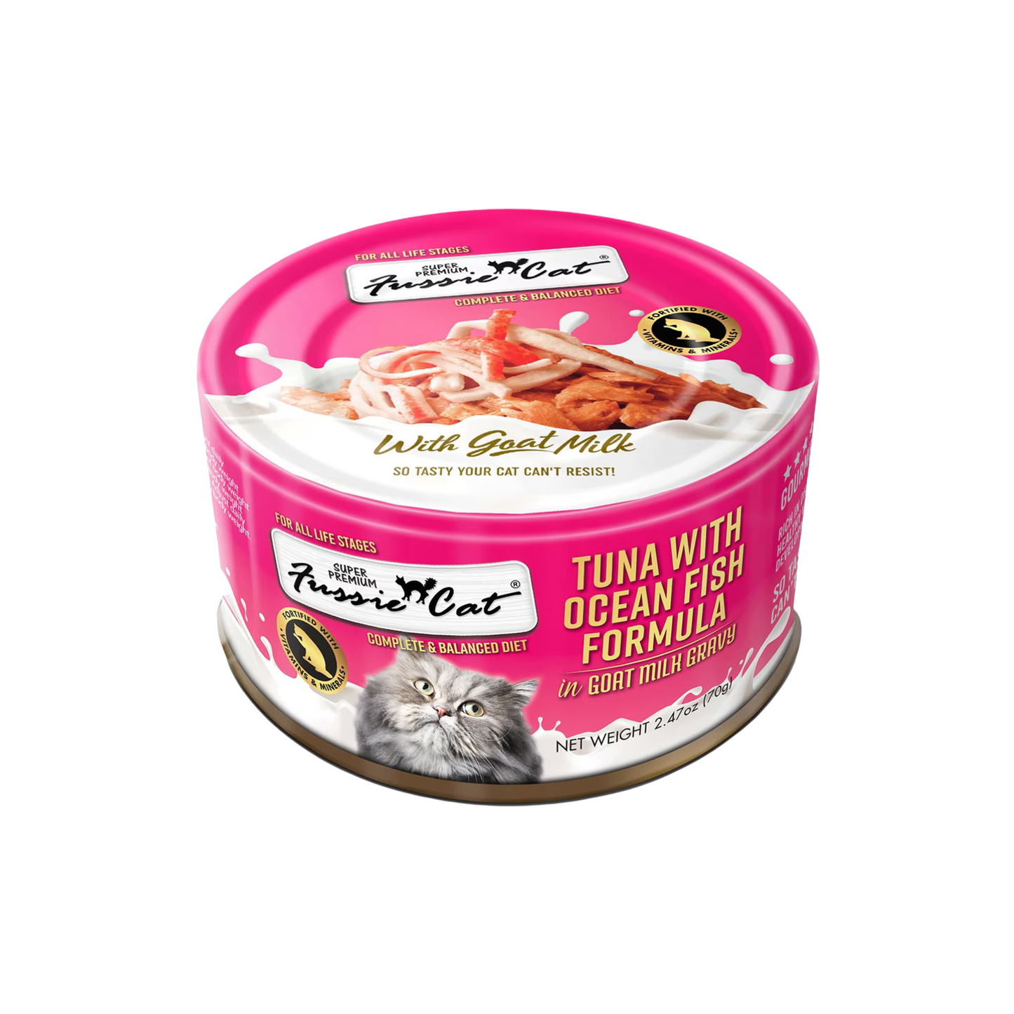 Fussie Cat Tuna with Ocean Fish in Goat Milk Wet Cat Food