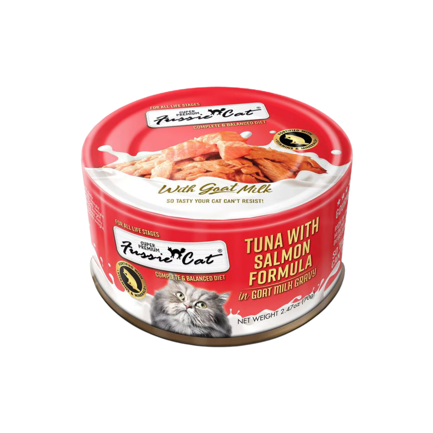 Fussie Cat Tuna with Salmon in Goat Milk Wet Cat Food