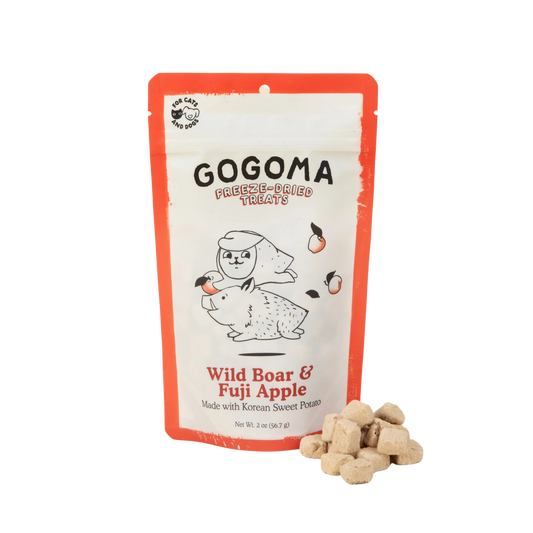 Gogoma Freeze-Dried Wild Boar & Fuji Apple Dog Treats, 2oz