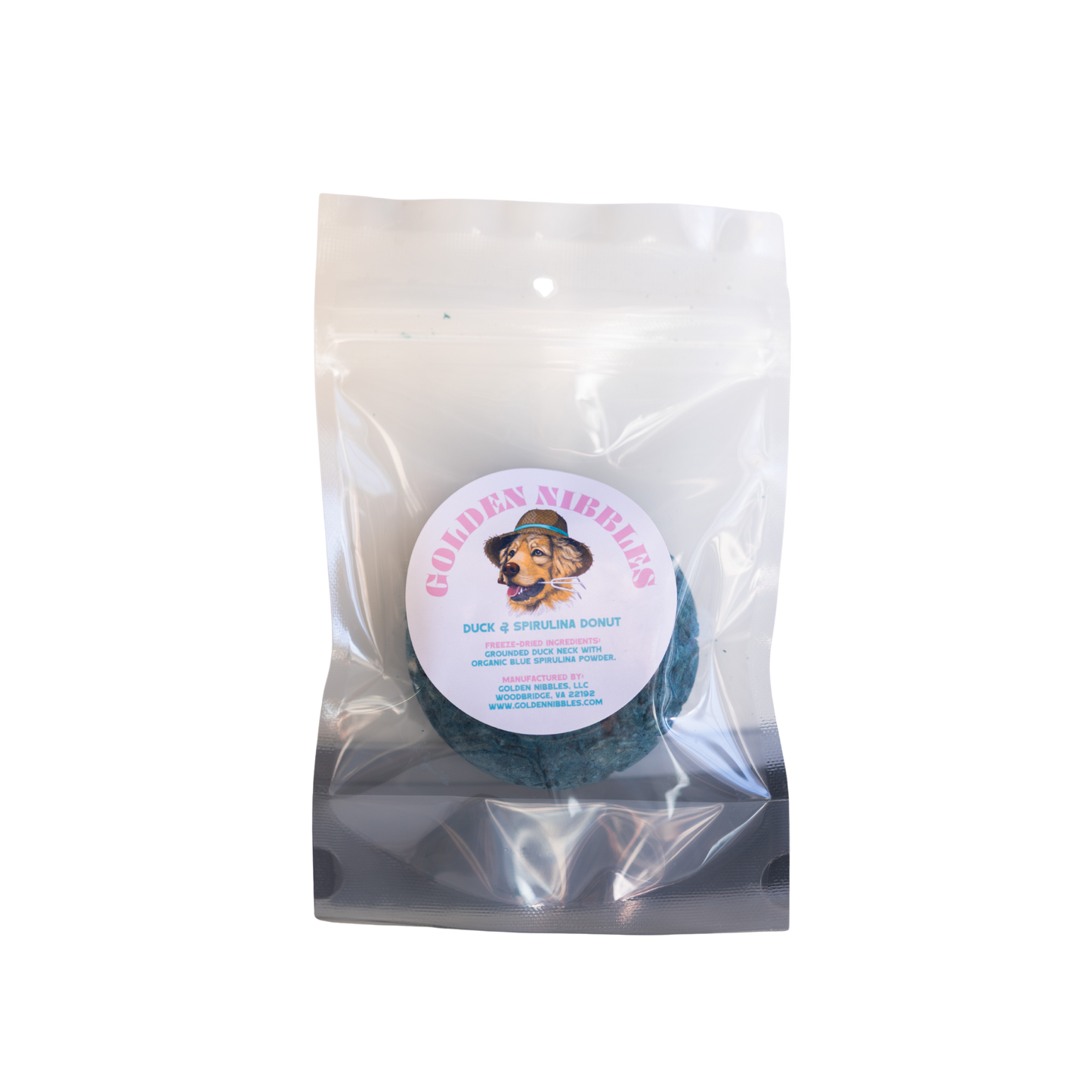 Golden Nibbles Freeze-Dried Duck & Spirulina Donut