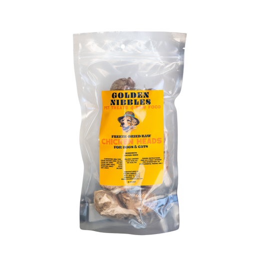 Golden Nibbles Freeze-Dried Raw Chicken Heads